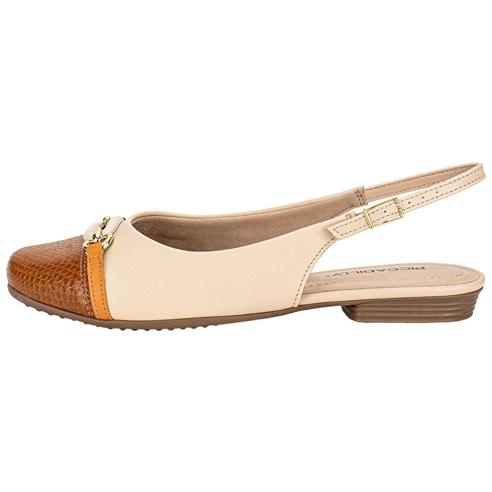 SAPATO FEMININO MULE PICCADILLY 250269 Bege 2