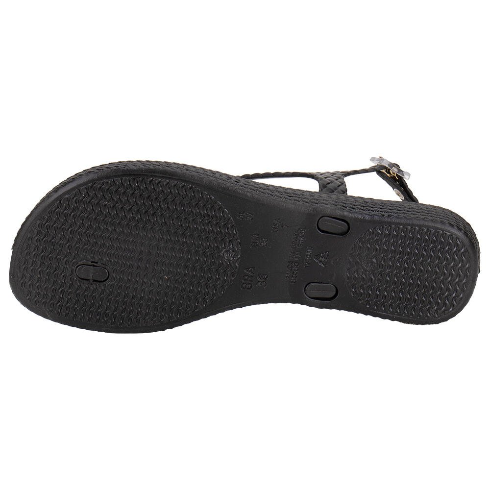SANDÁLIA FEMININA FLAT TERRA & ÁGUA 211405 Preto 3