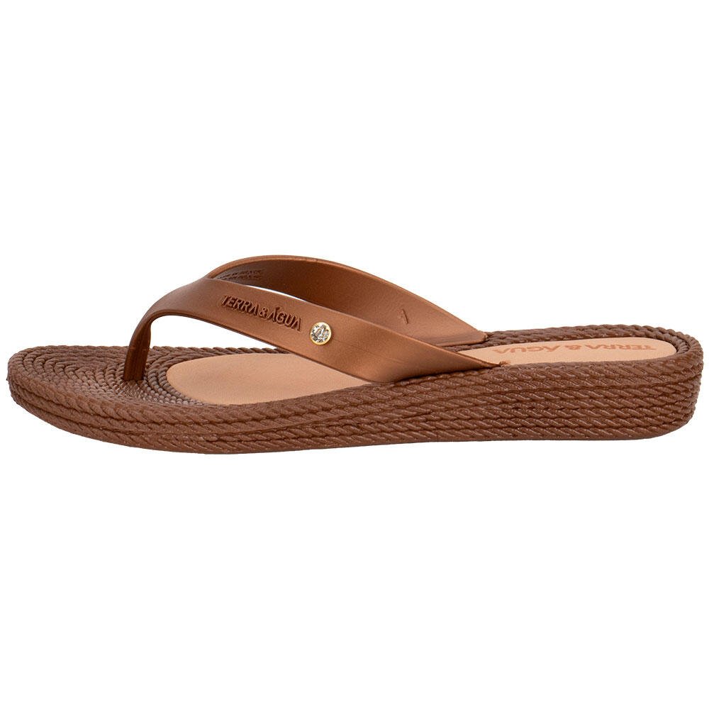 TAMANCO FEMININO FLAT TERRA & ÁGUA 210012 Bronze 2