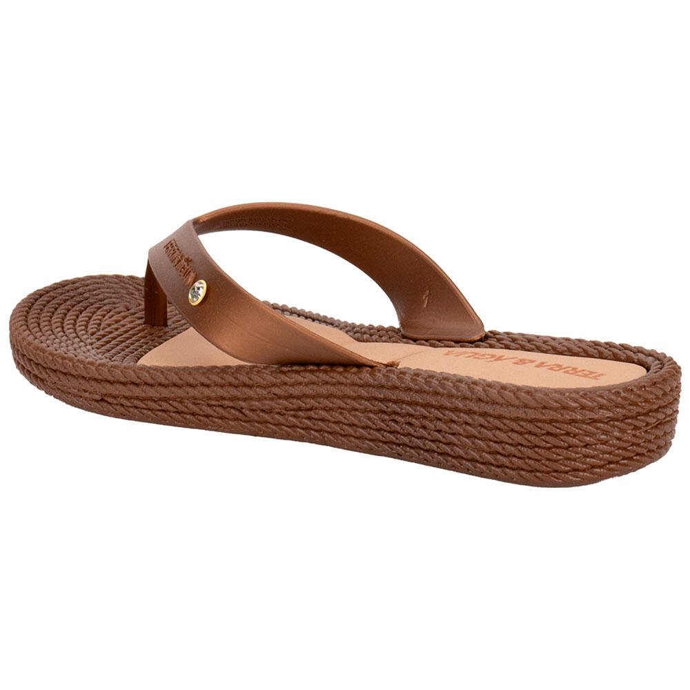 TAMANCO FEMININO FLAT TERRA & ÁGUA 210012 Bronze 3