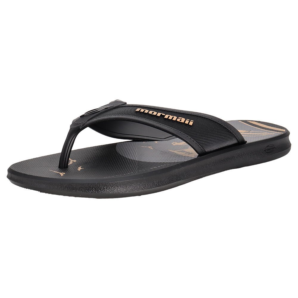 CHINELO MASCULINO WAVE III MORMAII 12565 Preto/Bege 2