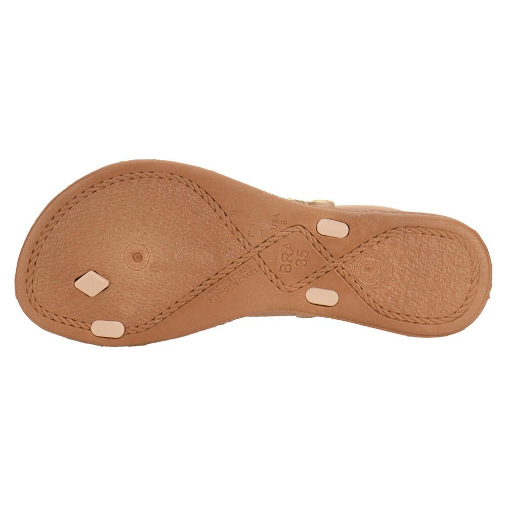 SANDÁLIA FEMININA FLAT TERRA & ÁGUA 260113 Bege 3