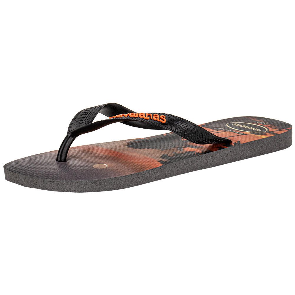 CHINELO MASCULINO TOP SURFER I HAVAIANAS 4149971 Preto/Laranja 2