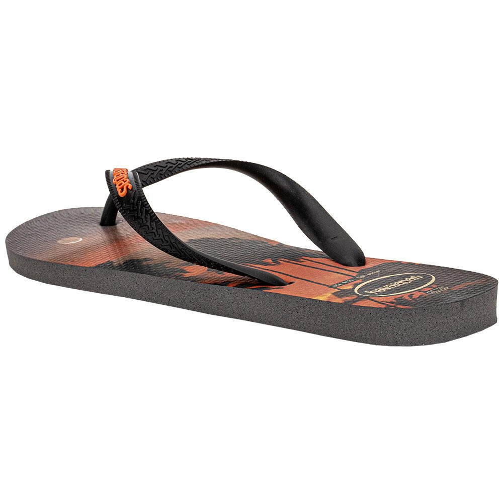 CHINELO MASCULINO TOP SURFER I HAVAIANAS 4149971 Preto/Laranja 4