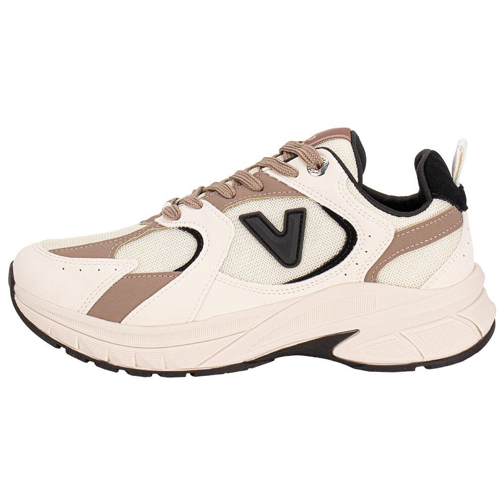 TÊNIS FEMININO CHUNKY VIA MARTE 240008 Bege/Preto 2