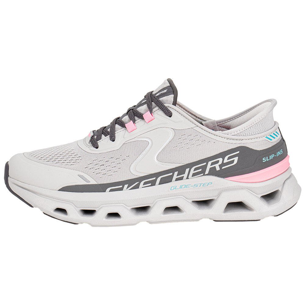 TÊNIS FEMININO GLIDE-STEP ATLUS SKECHERS 150510 Cinza/Rosa 2