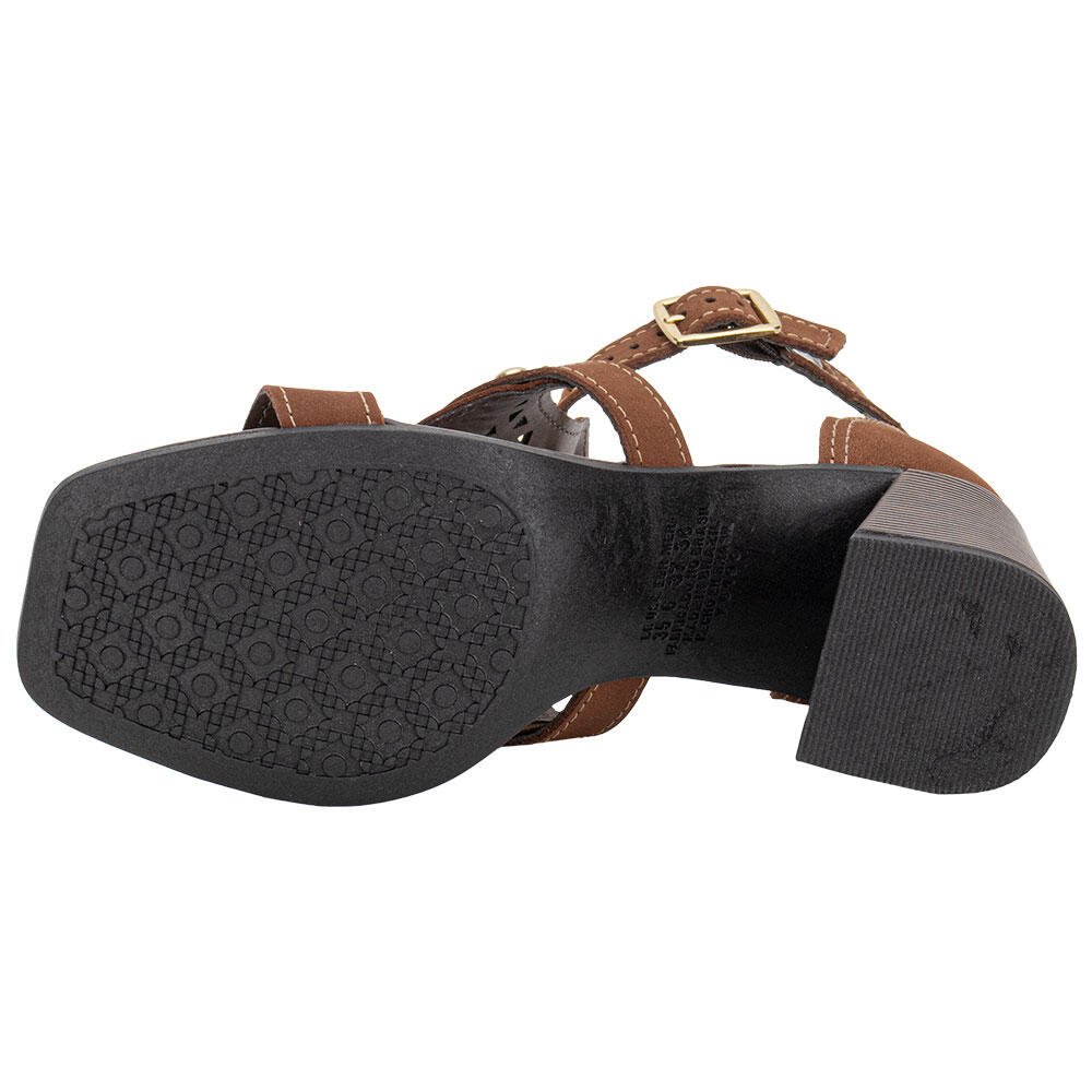 SANDÁLIA FEMININA SALTO GROSSO DAKOTA Y9994 Café 4