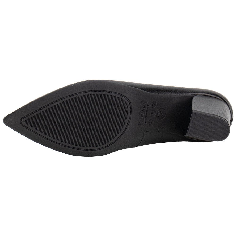 SAPATO FEMININO SALTO GROSSO USAFLEX Z7614002 Preto 4
