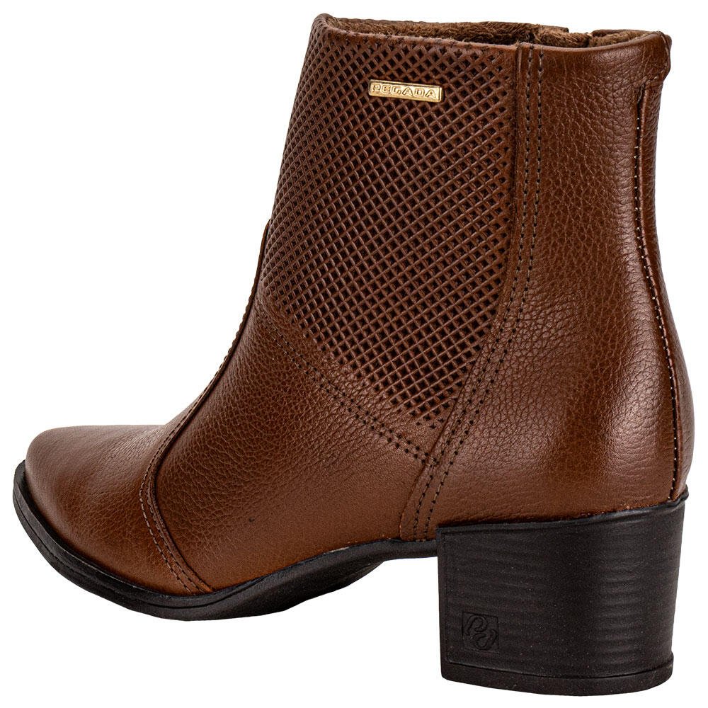 BOTA FEMININA CANO BAIXO PEGADA 280502 Caramelo 3