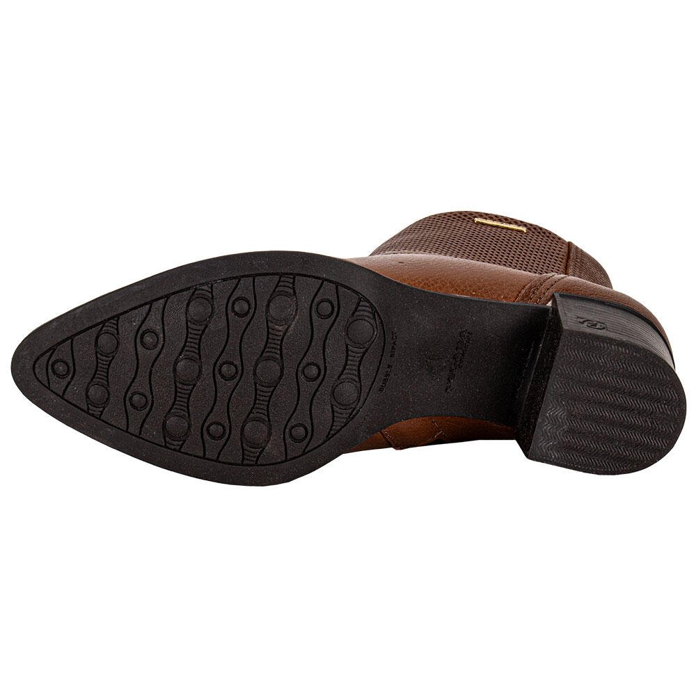 BOTA FEMININA CANO BAIXO PEGADA 280502 Caramelo 4