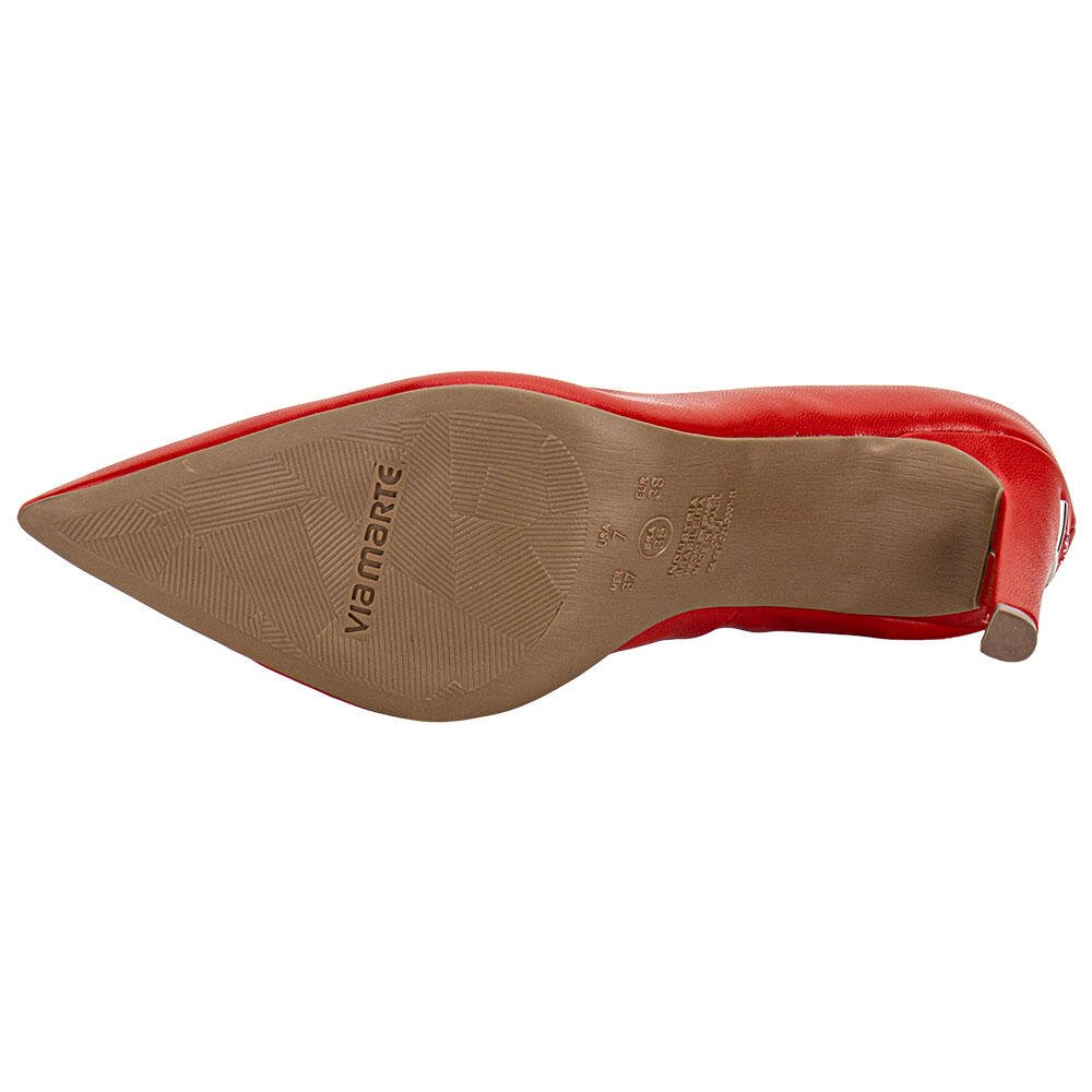 SCARPIN FEMININO SALTO FINO VIA MARTE 045001 Vermelho 4