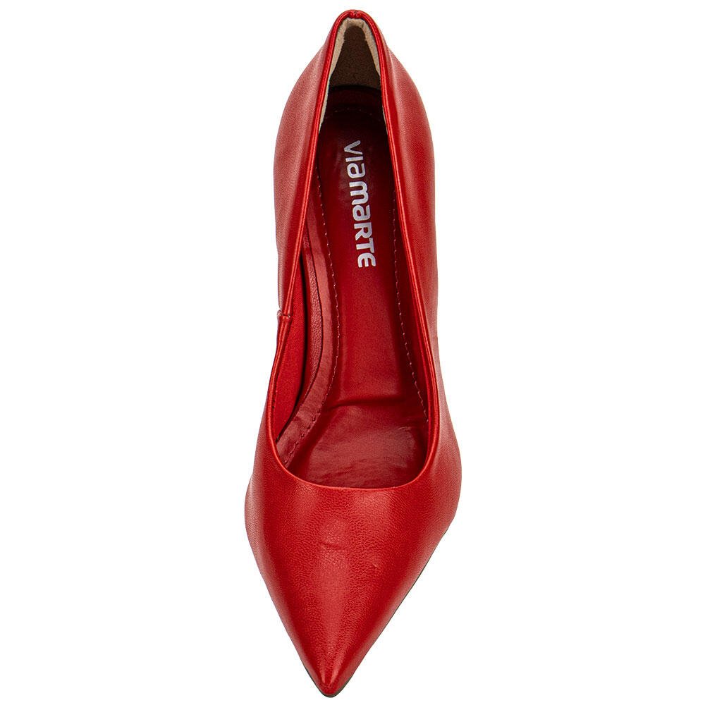 SCARPIN FEMININO SALTO FINO VIA MARTE 045001 Vermelho 5