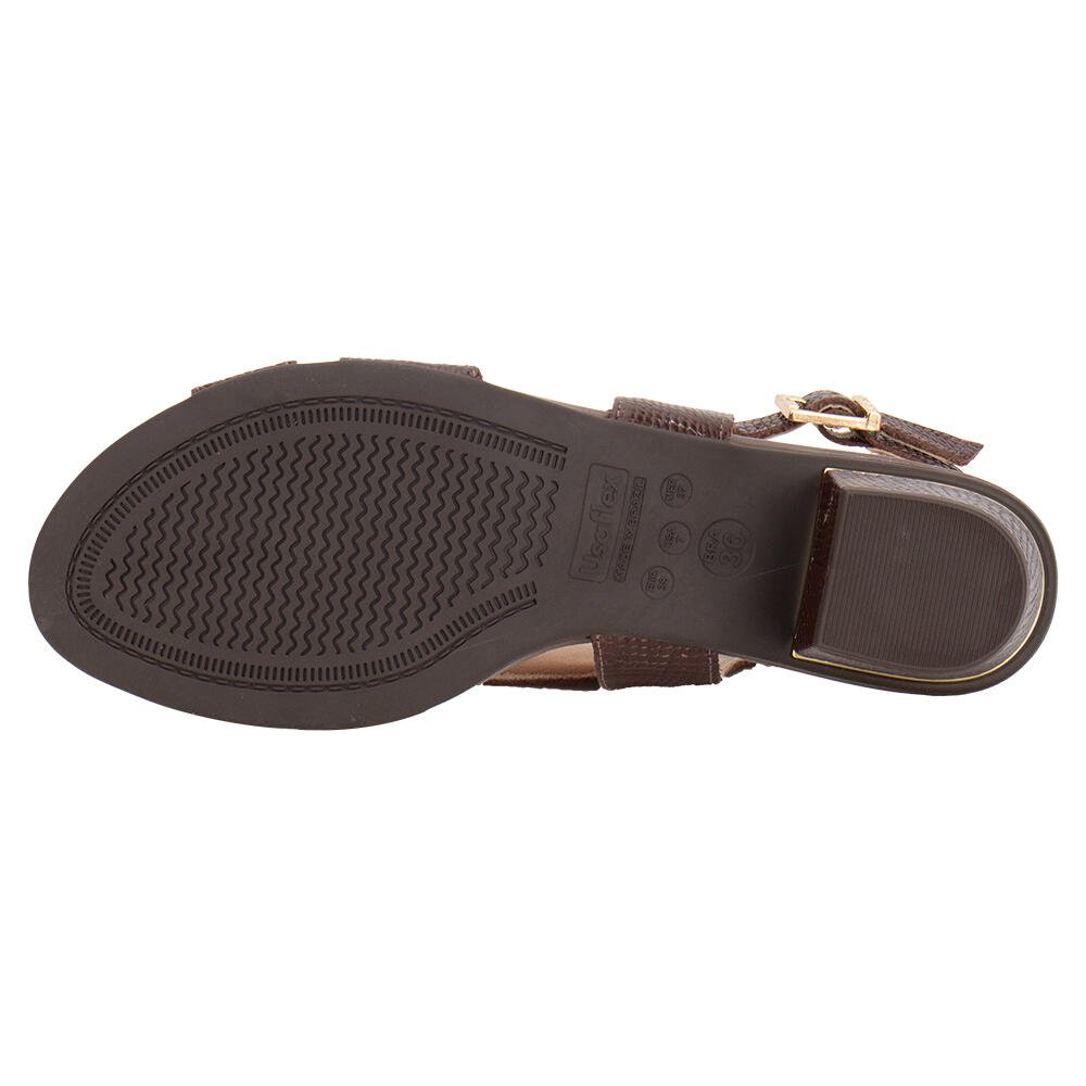 SANDÁLIA FEMININA SALTO GROSSO USAFLEX AN14003 Pinhão 5