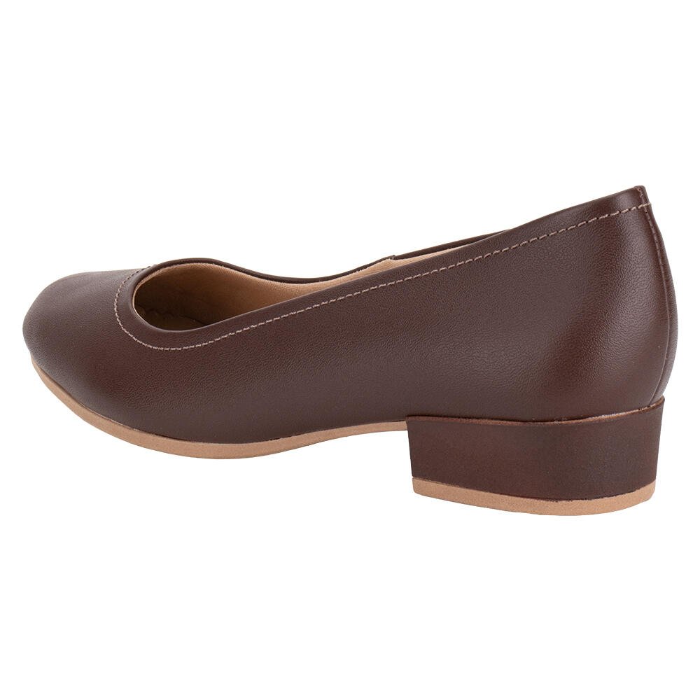 SAPATO FEMININO SALTO GROSSO USAFLEX UF04003 Café 3