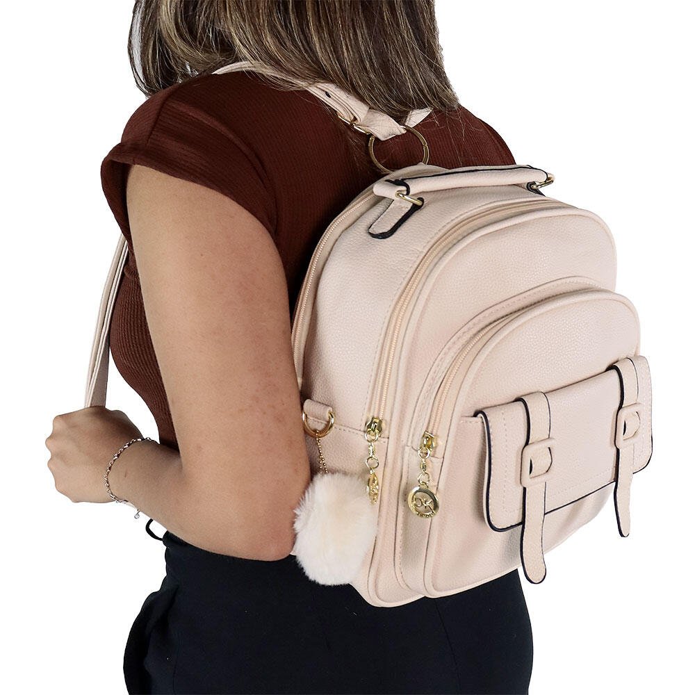 MOCHILA FEMININA H.E GH535 Taupe 2