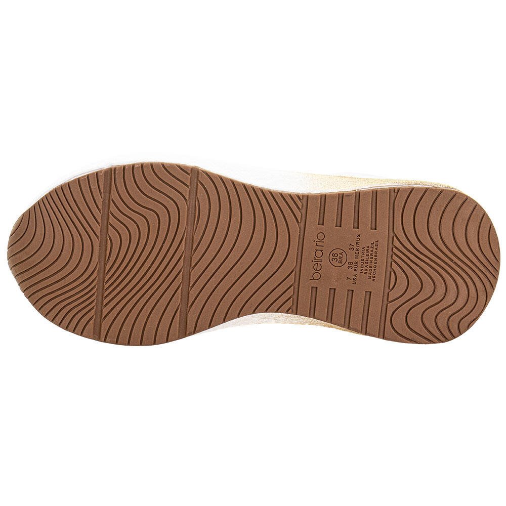 TÊNIS FEMININO CASUAL MODARE 4327204 Branco/Dourado 4