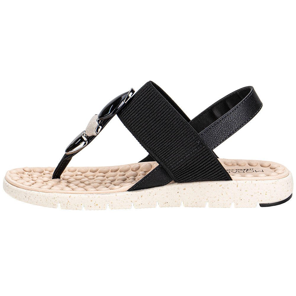SANDÁLIA FEMININA FLAT MODARE 7162226 Preto 2