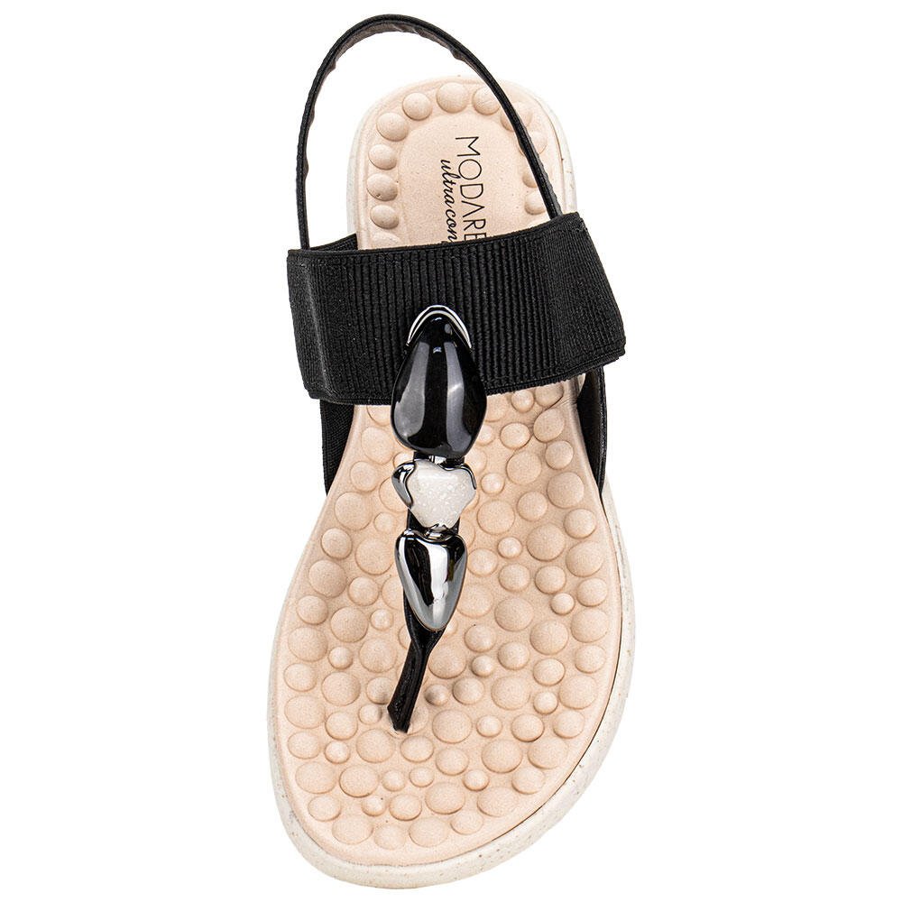 SANDÁLIA FEMININA FLAT MODARE 7162226 Preto 5