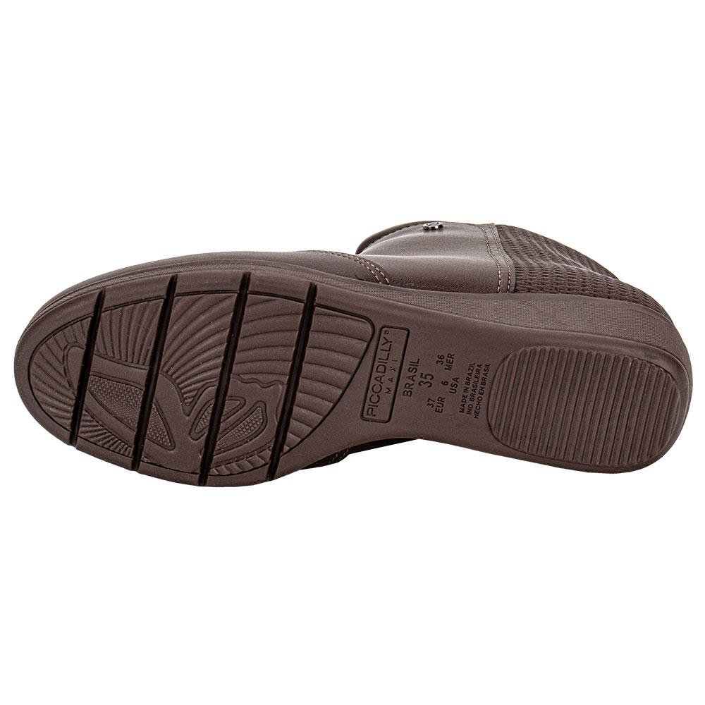 BOTA FEMININA CANO BAIXO PICCADILLY 117120 Café 4