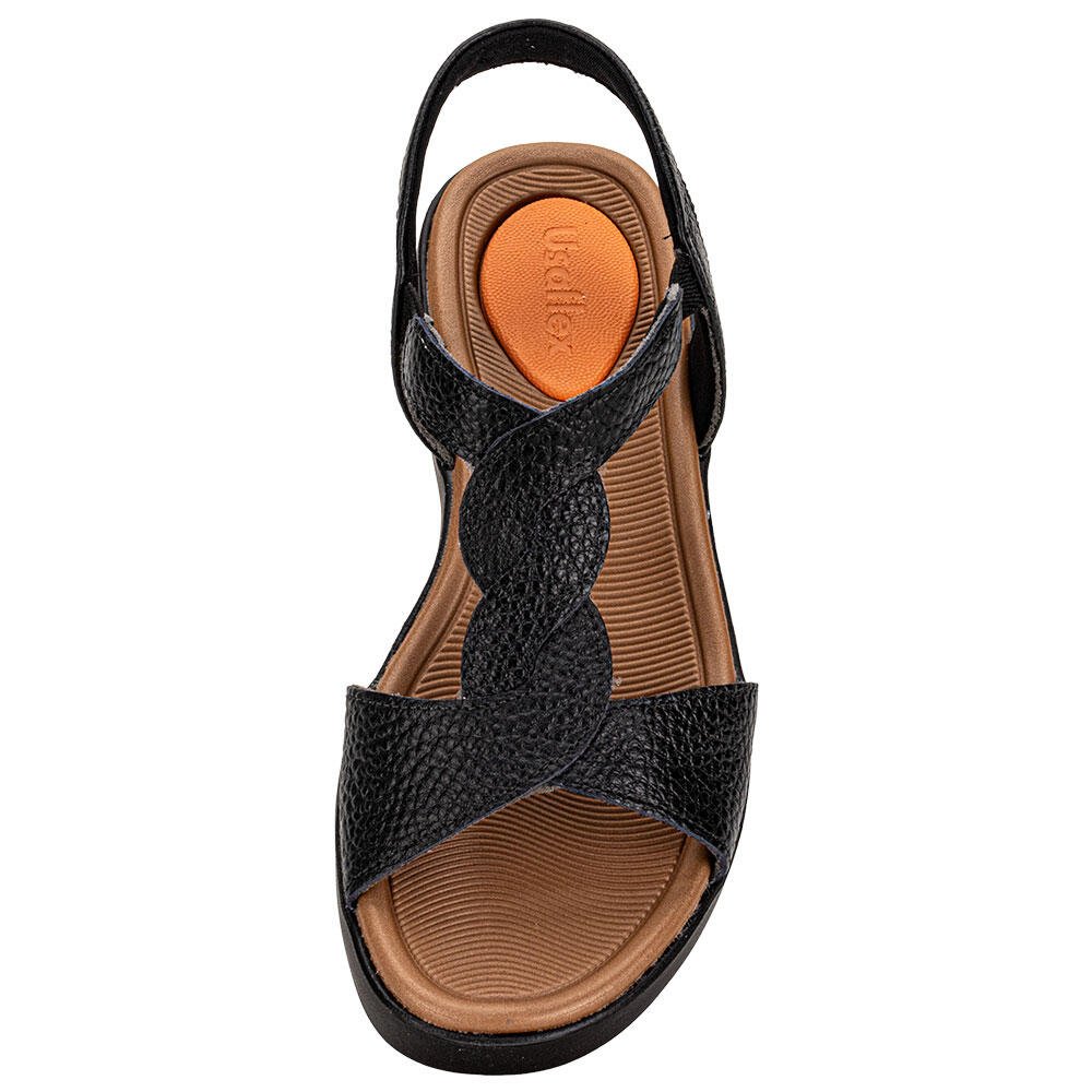 SANDÁLIA FEMININA ANABELA USAFLEX AL43013 Preto 5