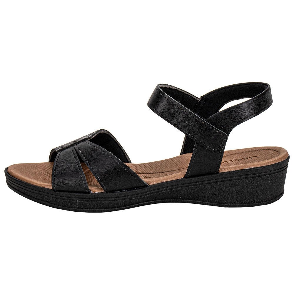 SANDÁLIA FEMININA ANABELA USAFLEX UD04011 Preto 2