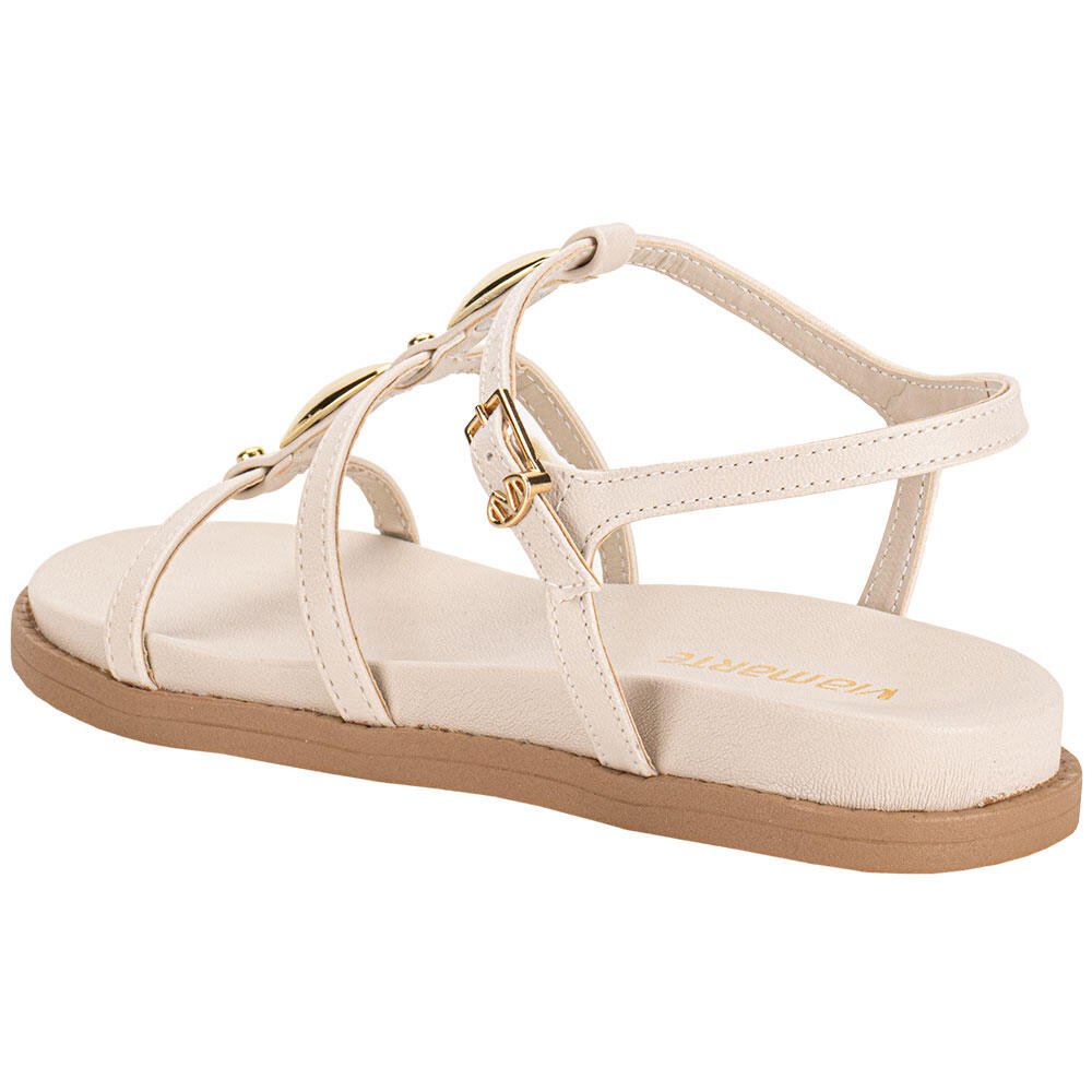 SANDÁLIA FEMININA FLAT VIA MARTE 107031 Bege 3