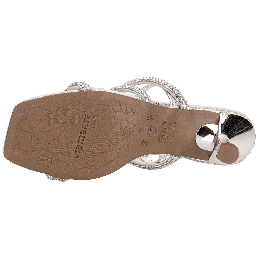 SANDÁLIA FEMININA SALTO TAÇA VIA MARTE 177045 Prata 4