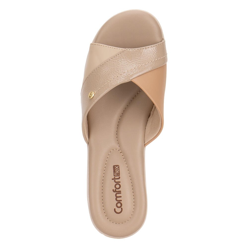 TAMANCO FEMININO ANABELA COMFORTFLEX 2588402 Bege 5