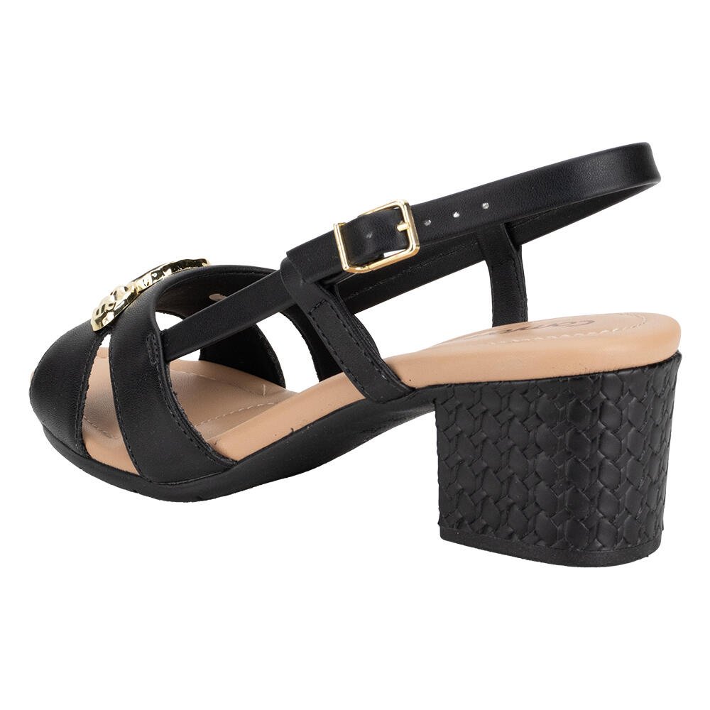 SANDÁLIA FEMININA SALTO GROSSO COMFORTFLEX 2557408 Preto 3