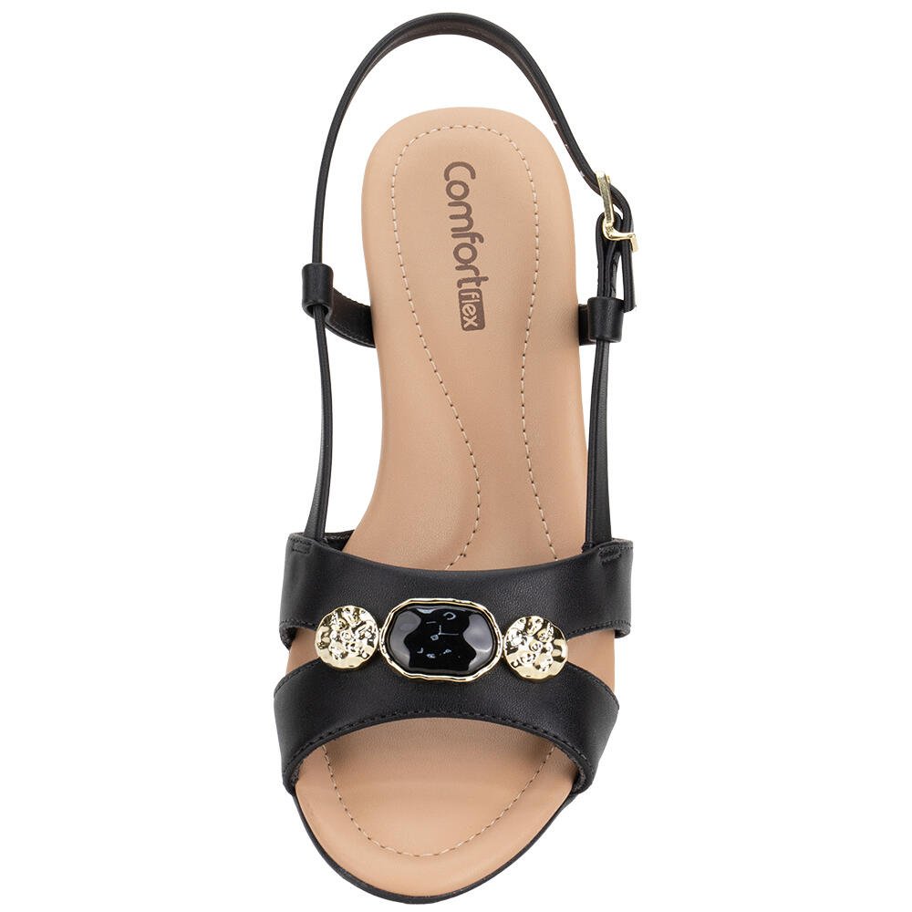 SANDÁLIA FEMININA SALTO GROSSO COMFORTFLEX 2557408 Preto 5