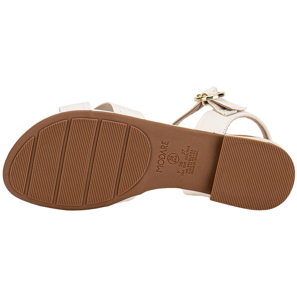 SANDÁLIA FEMININA FLAT MODARE 7217102 Branco 4