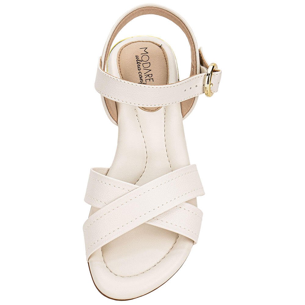 SANDÁLIA FEMININA FLAT MODARE 7217102 Branco 5