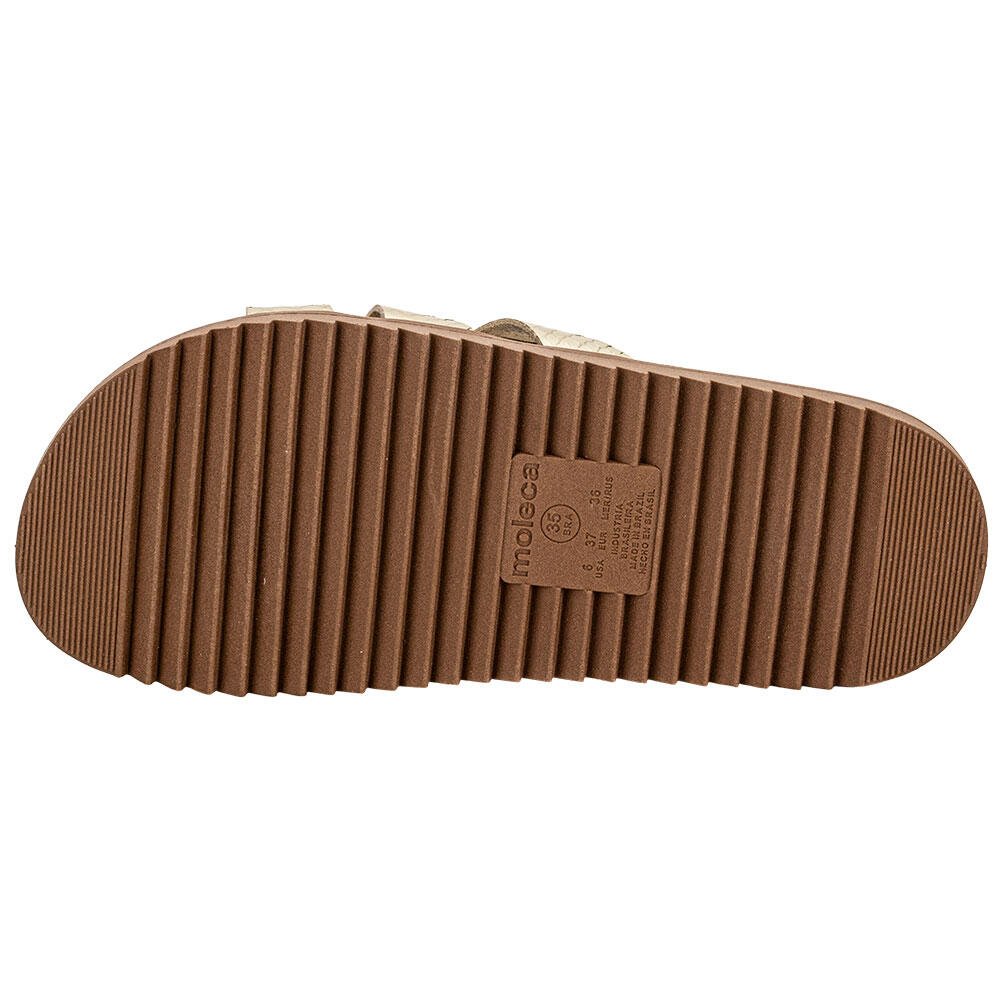 TAMANCO FEMININO FLAT MOLECA 5500116 Dourado 4