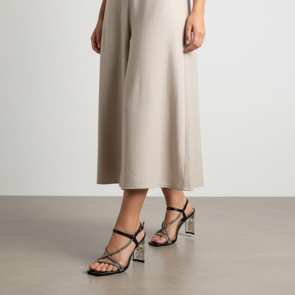 SANDÁLIA FEMININA SALTO GROSSO VIZZANO 6457214 Preto 2