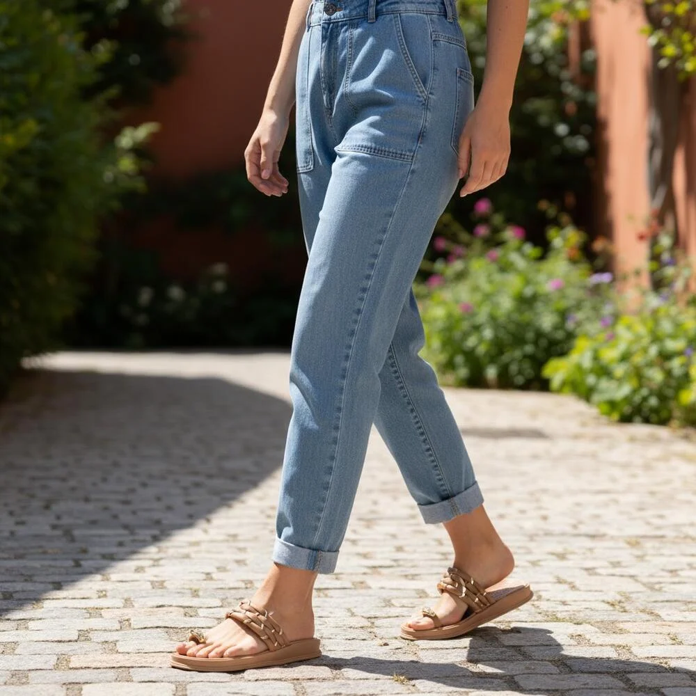 TAMANCO FEMININO FLAT MOLECA 5556111 Bege 2