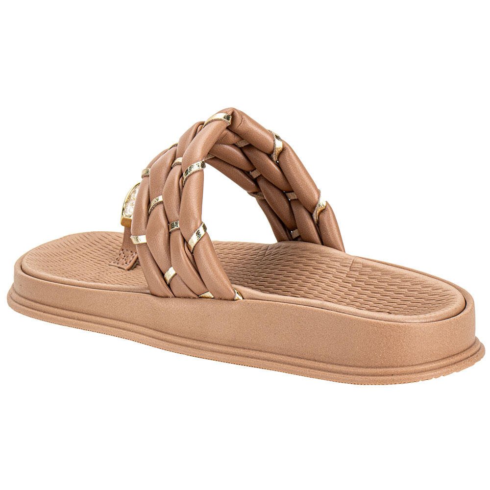 TAMANCO FEMININO FLAT MOLECA 5556111 Bege 3