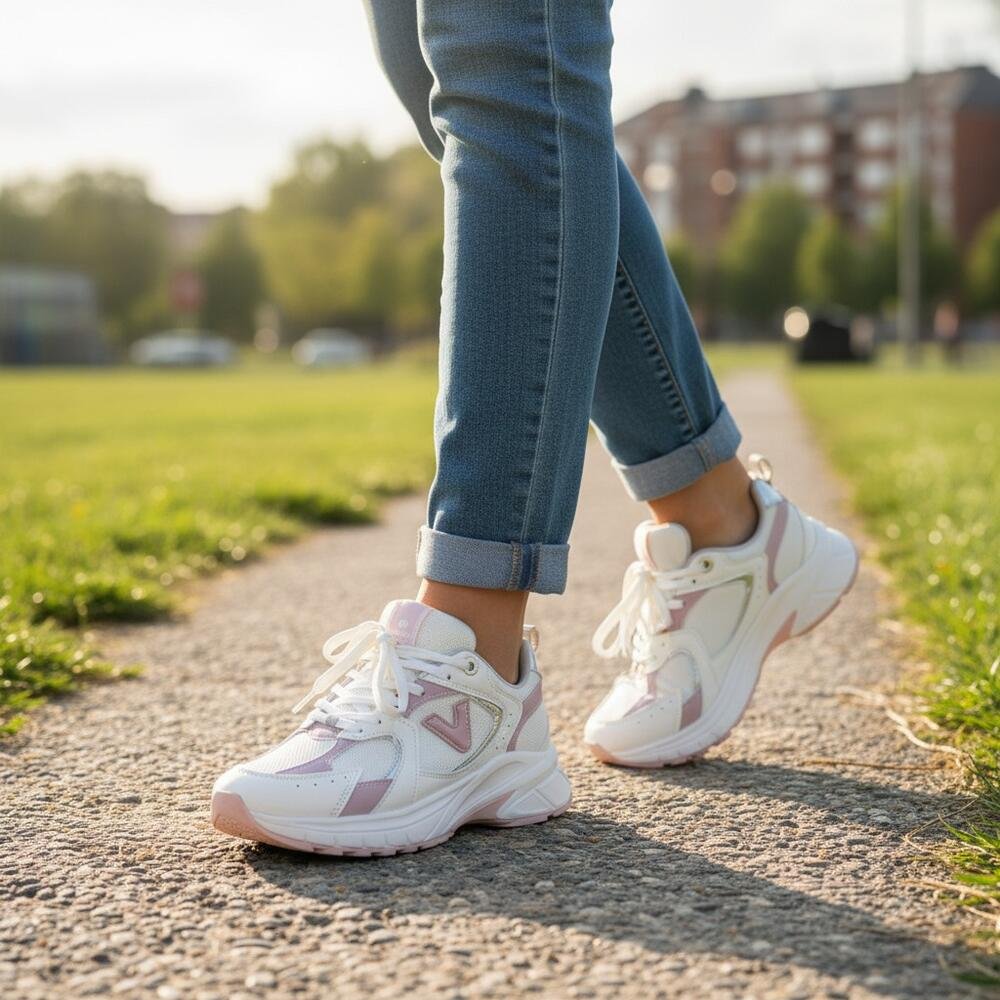 TÊNIS FEMININO CHUNKY VIA MARTE 240008 Branco/Rosa 2