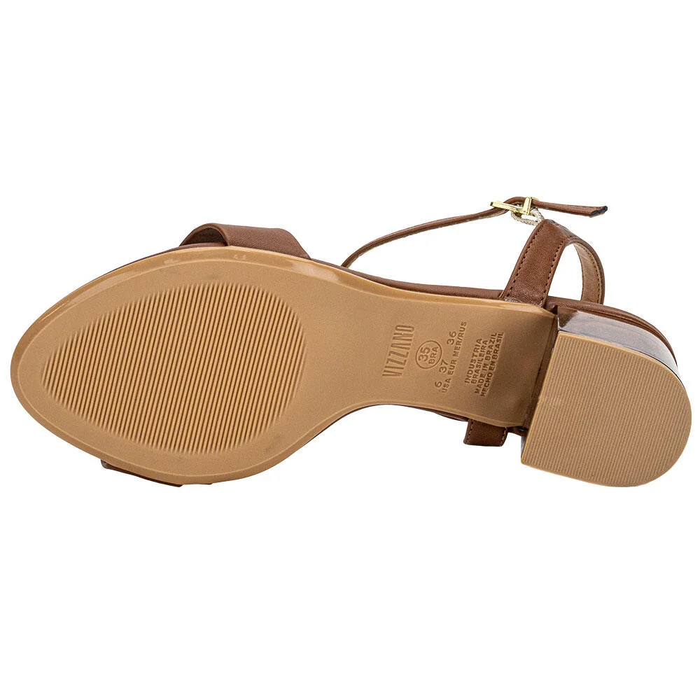 SANDÁLIA FEMININA SALTO GROSSO VIZZANO 6442200 Marrom 4