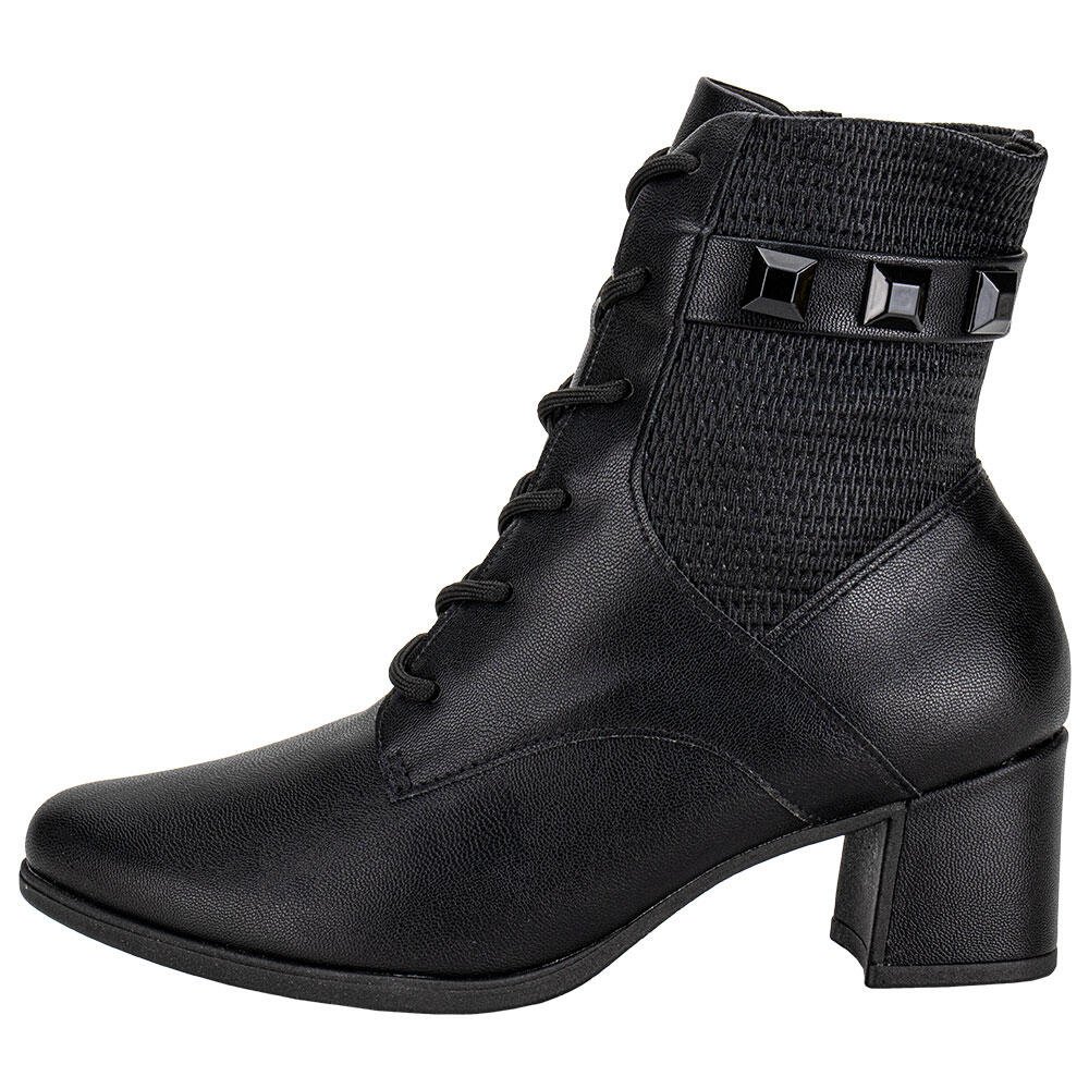 BOTA FEMININA COTURNO PICCADILLY 654049 Preto 2