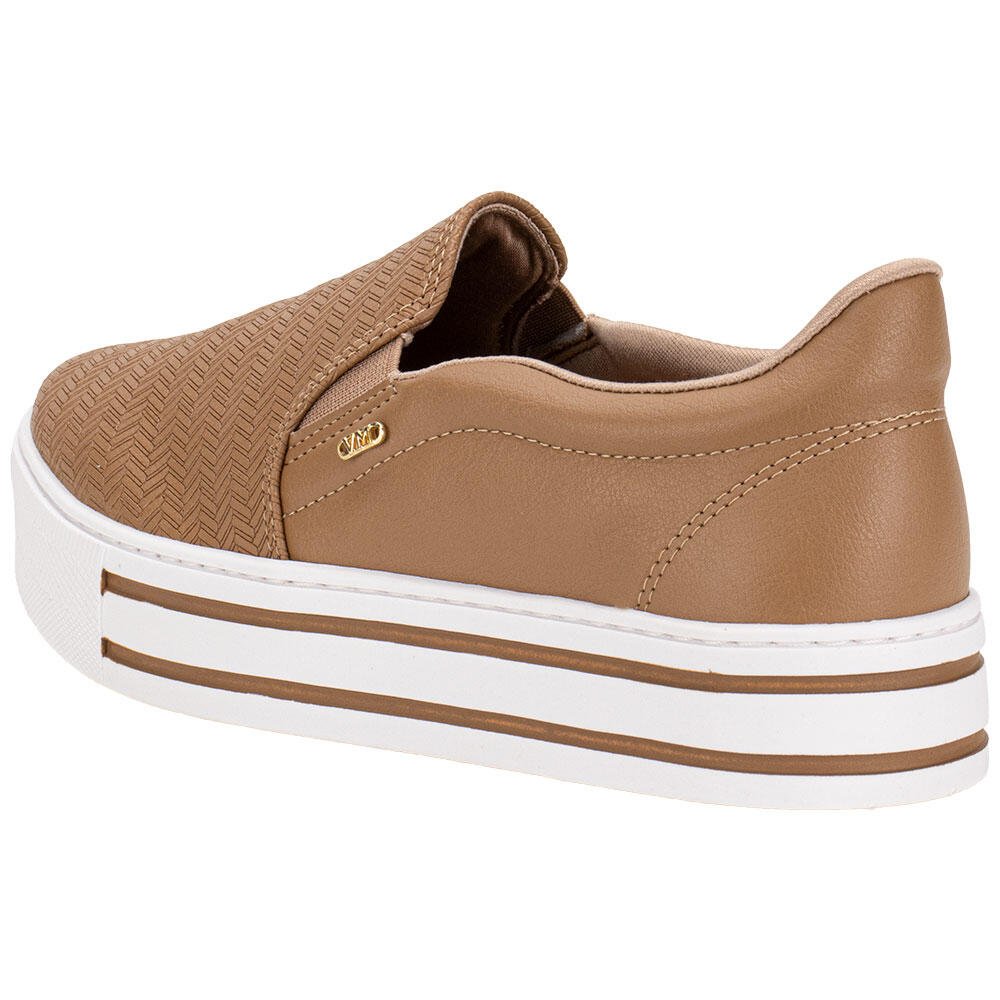 TÊNIS FEMININO SLIP ON VIA MARTE 010023 Camel 3