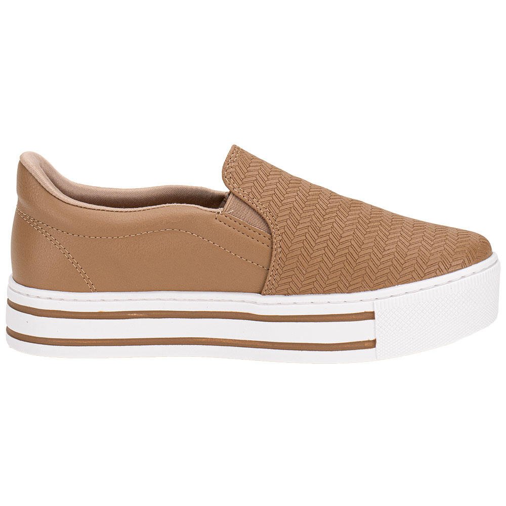 TÊNIS FEMININO SLIP ON VIA MARTE 010023 Camel 5