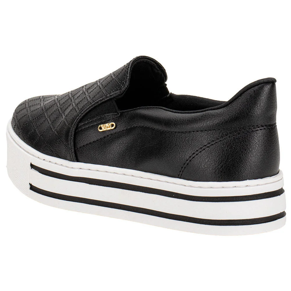 TÊNIS FEMININO SLIP ON VIA MARTE 010023 Preto 3