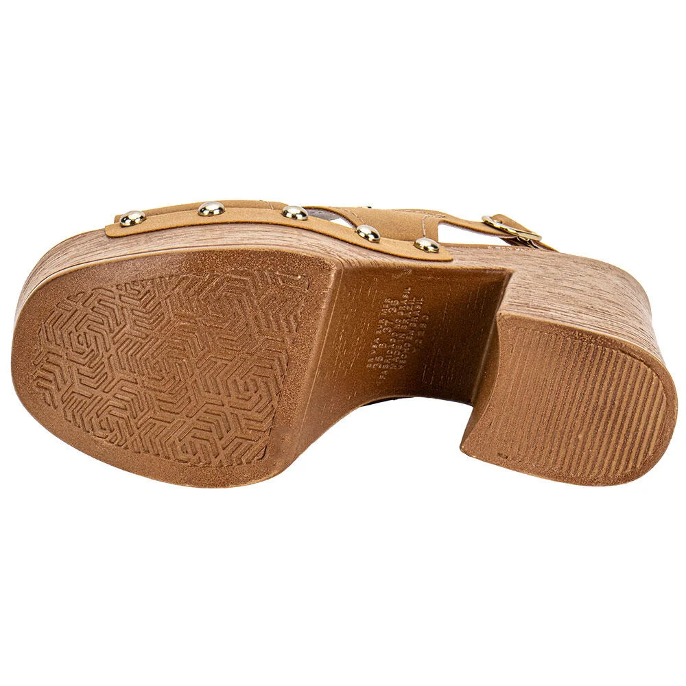 SANDÁLIA FEMININA MEIA PATA DAKOTA DB032 Caramelo 4