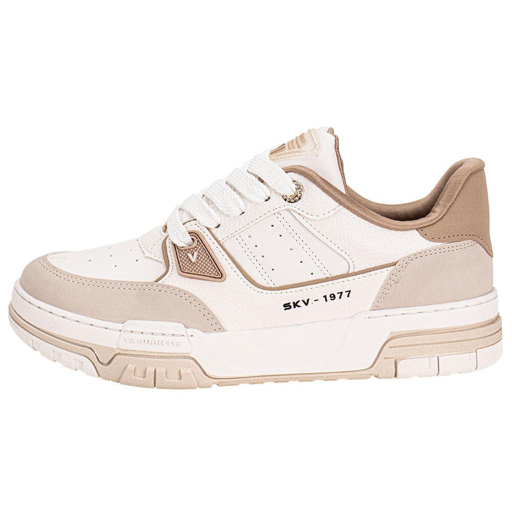 TÊNIS FEMININO CASUAL VIA MARTE 218005 Branco/Bege 2