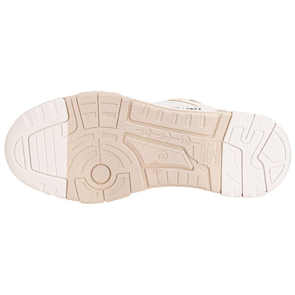 TÊNIS FEMININO CASUAL VIA MARTE 218005 Branco/Bege 4