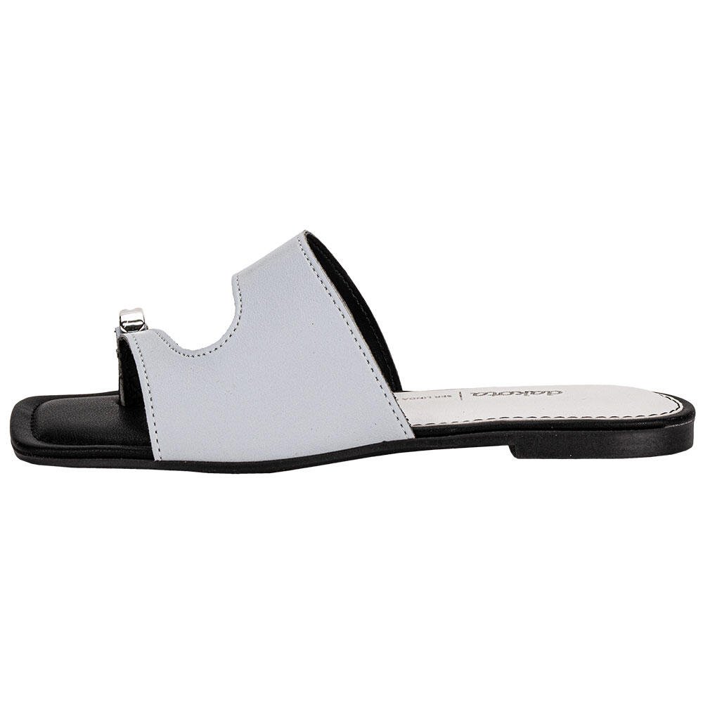 TAMANCO FEMININO FLAT DAKOTA Y9932 Branco 2