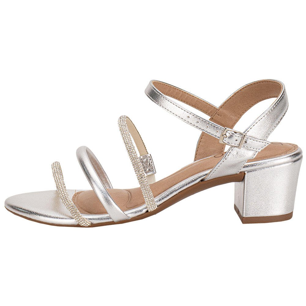 SANDÁLIA FEMININA SALTO GROSSO BEIRA RIO 82461198 Prata 2