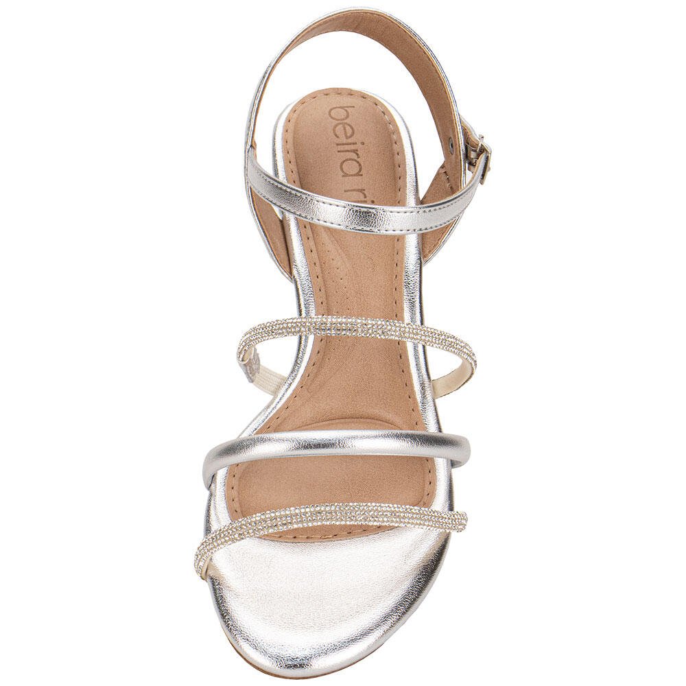 SANDÁLIA FEMININA SALTO GROSSO BEIRA RIO 82461198 Prata 5