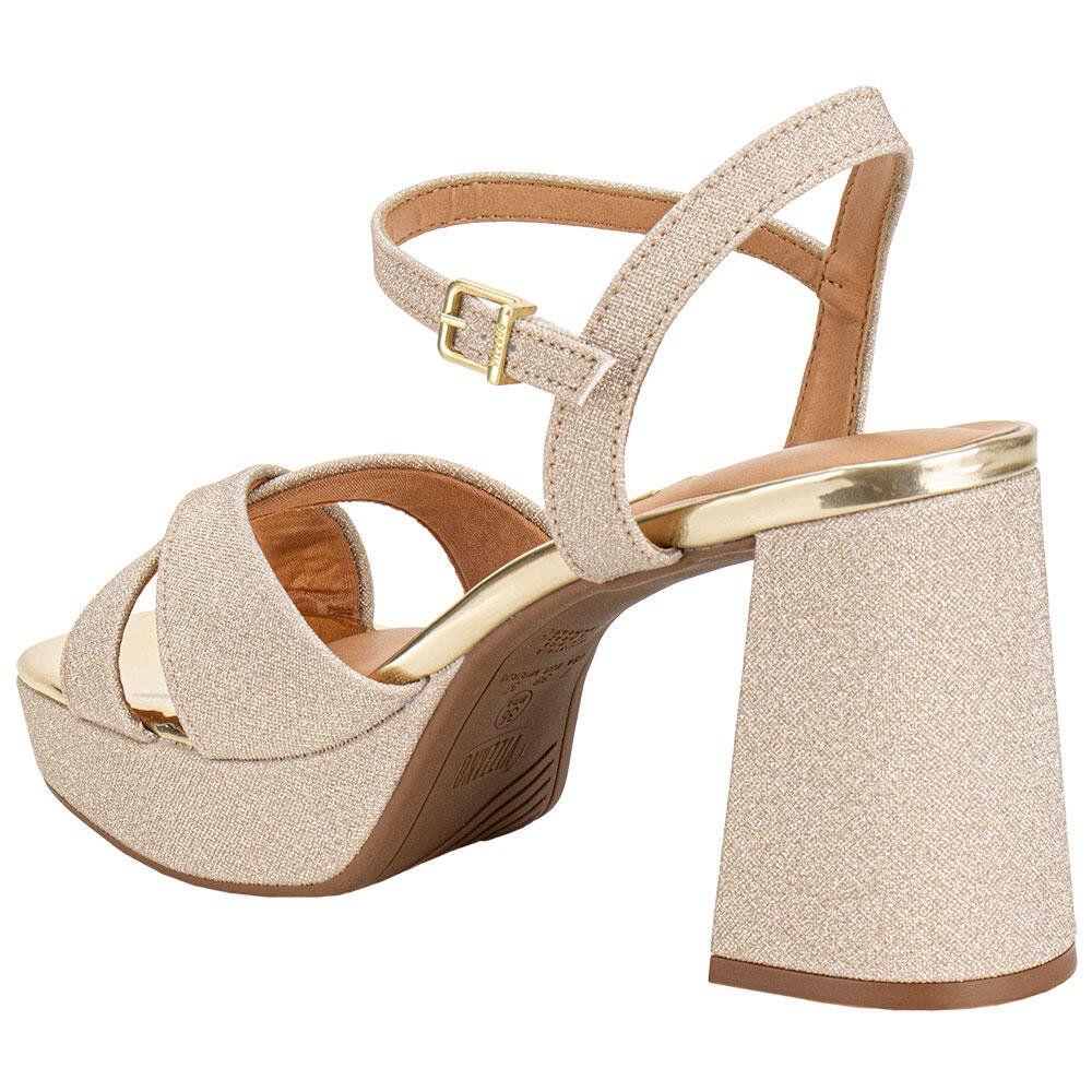 SANDÁLIA FEMININA MEIA PATA VIZZANO 6472204 Dourado 3
