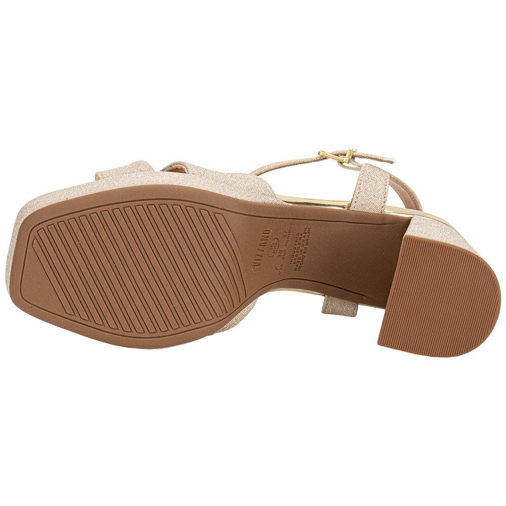 SANDÁLIA FEMININA MEIA PATA VIZZANO 6472204 Dourado 4